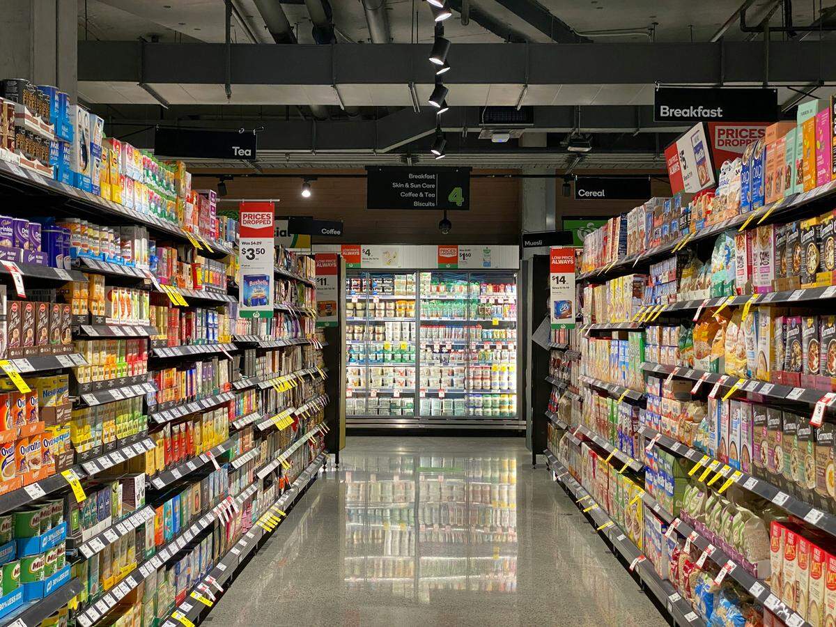 A grocery store is shown.