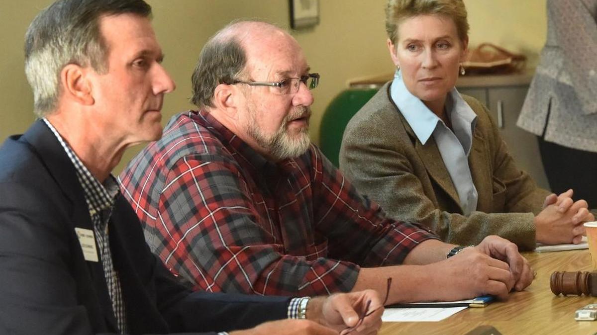 Bill McGregor, center, says he will run for a fourth term on the Port of Olympia Commission.