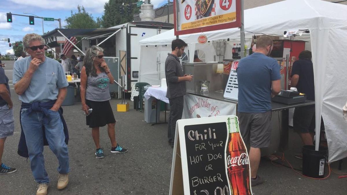 The Olympia Eagles have a new booth at Lakefair offering Frito pie and chili.