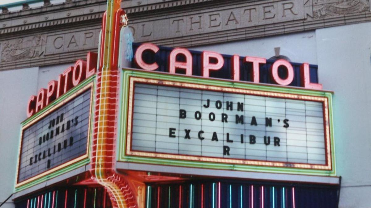 A photo of the old Capitol Theater marquee.