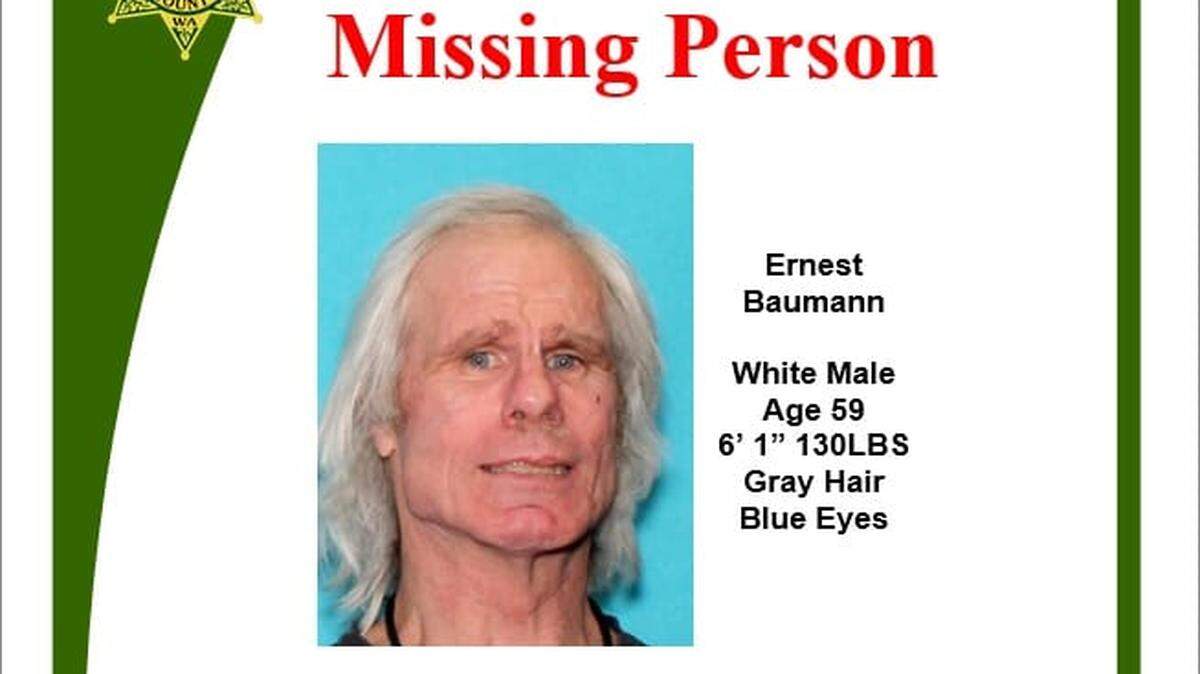 Ernest Baumann was last seen on Wedenesday, March 10, leaving an assisted living facility in Lacey.