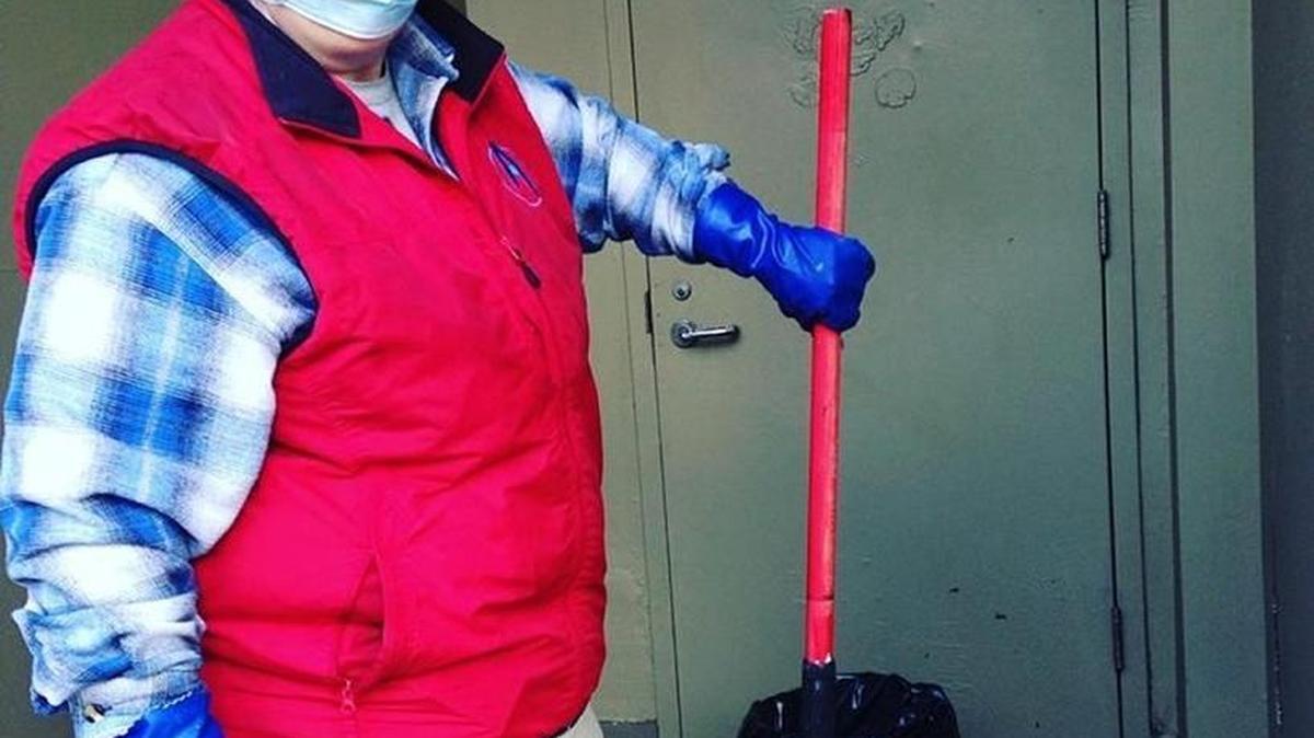 Sharon Holley, program manager for the Downtown Welcome Center and Downtown Ambassadors, cleans up human waste at a fire entrance near Capitol Way and Legion Way. “It was a huge mess all over that doorway and people were walking through it,” Holley told The Olympian. “When we talk about public bathrooms, it’s really about public health.”