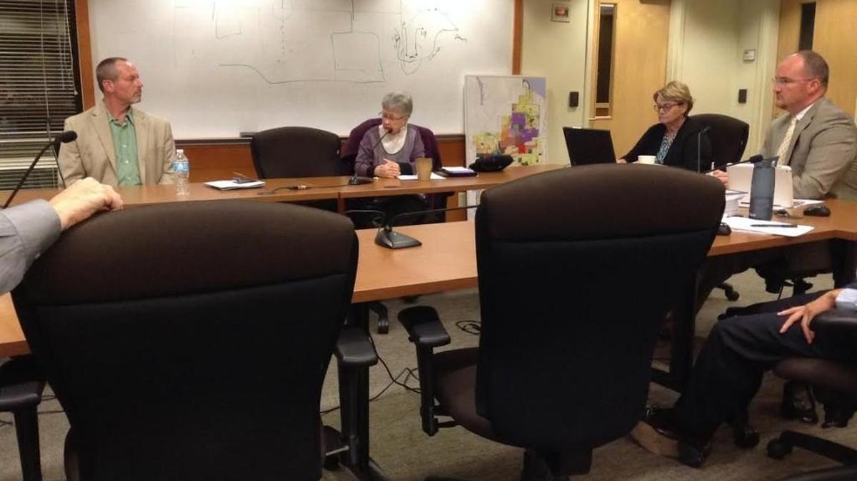 
Lacey City Councilman Jeff Gadman (left), Deputy Mayor Cynthia Pratt and City Manager Scott Spence are shown here during Thursday’s work session discussion that followed the council meeting.

