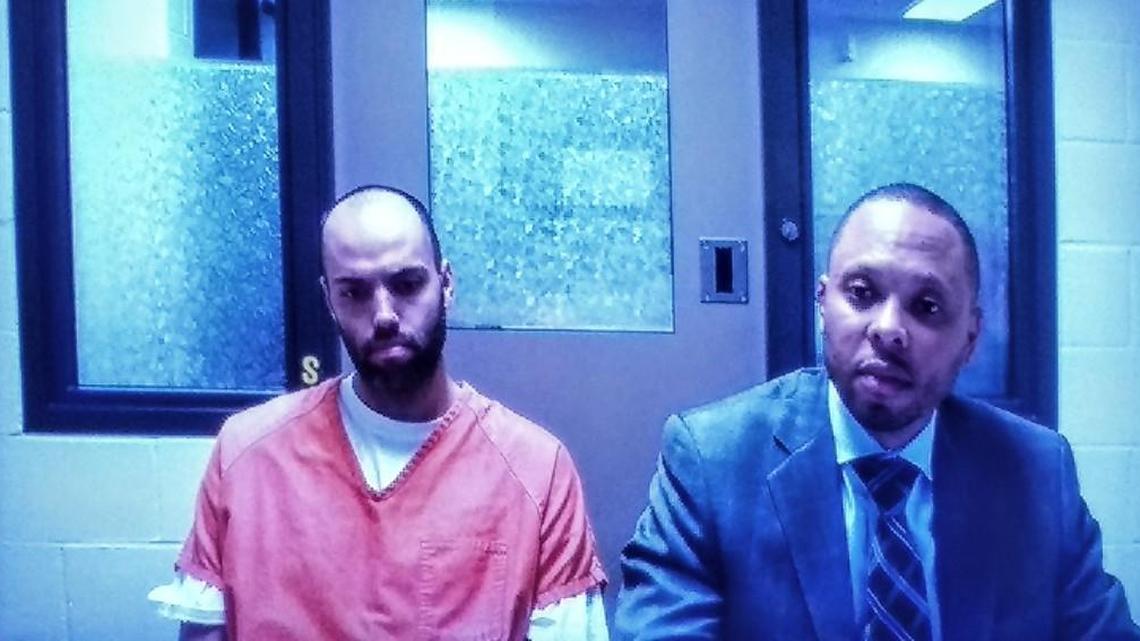 Christopher Heeren (left) is suspect in the shooting death of Shaddie Graham on Sept. 29. He appeared in Thurston County Superior Court on Friday with public defender Larry Jefferson.
