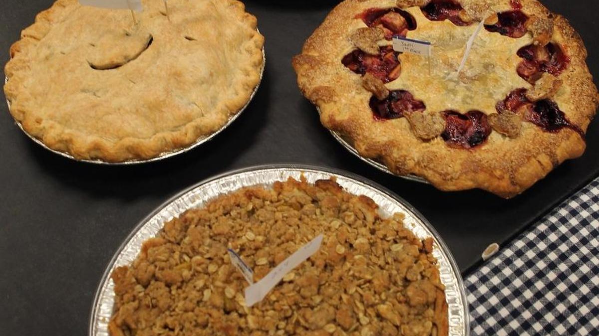 FILE PHOTO: Four of the winning entries await announcing at the Olympia Bakers Guild's annual Pie Fest in 2014.