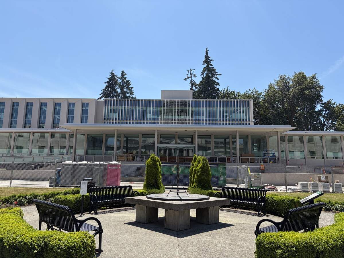 The Joel Pritchard building will finish renovation in late 2026.