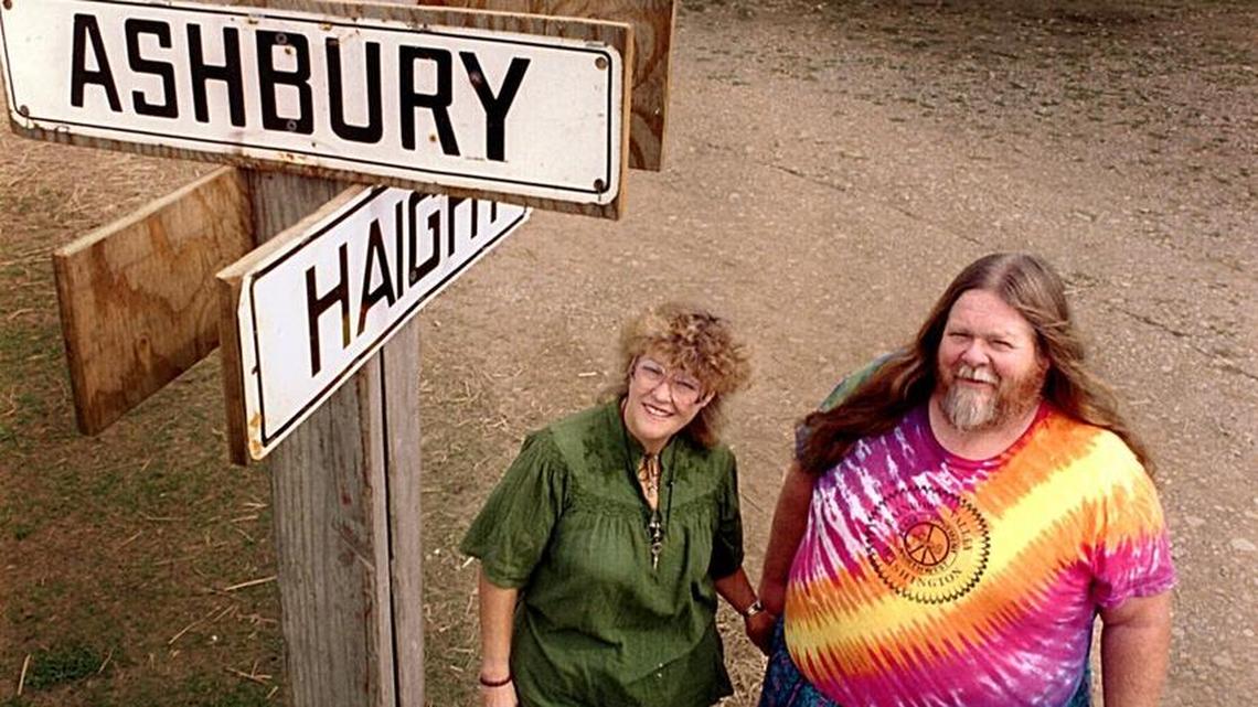 Gideon Israel (right) pictured at Rainbow Valley with friend Christa Simon in 1994.