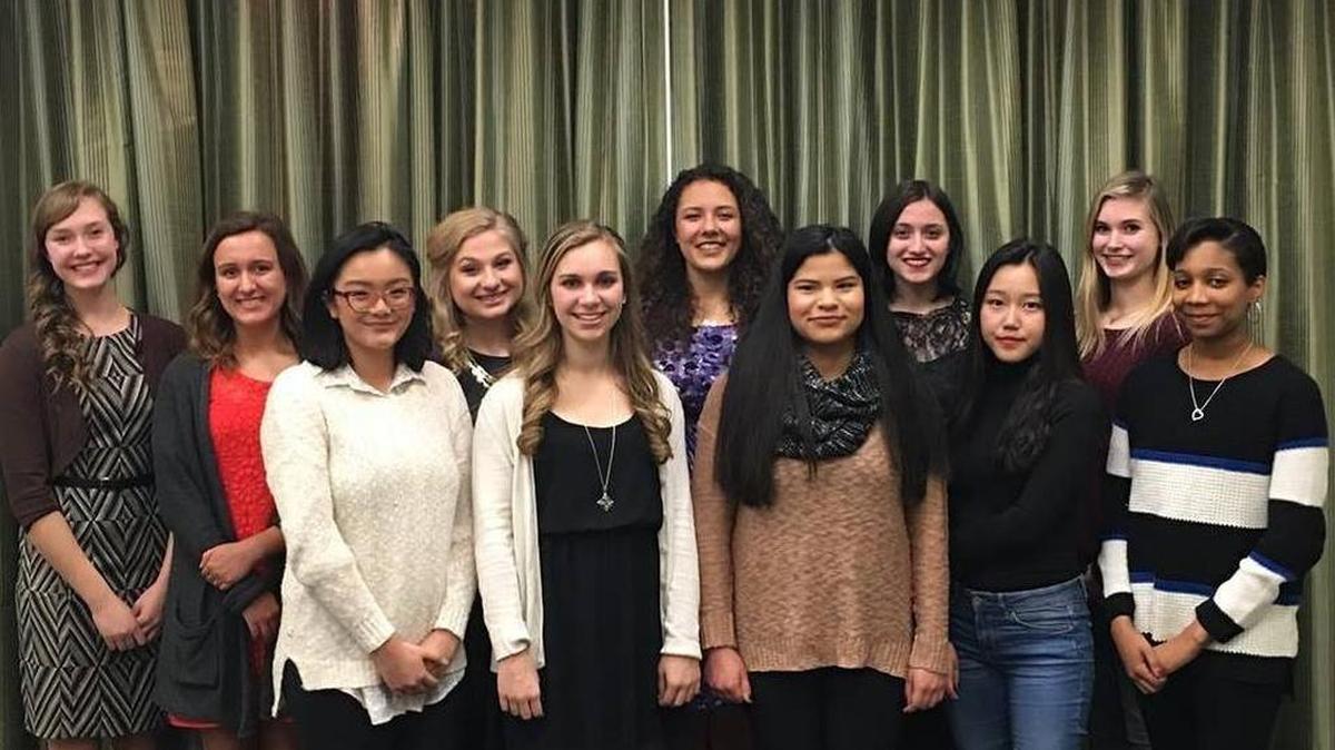 Capital Lakefair coronation participants: Back row, from left: Elizabeth Stottlemyre, Rachel Pierson, Jackie DeShaye, Noelani Kauanoe, Aiyana Bowers and Erin Hobbs. Front row: Chyna Lee Quach, Hailey Sanne’, Lisa McMaster, Jiyeon Yu and Tyjai Shaw.