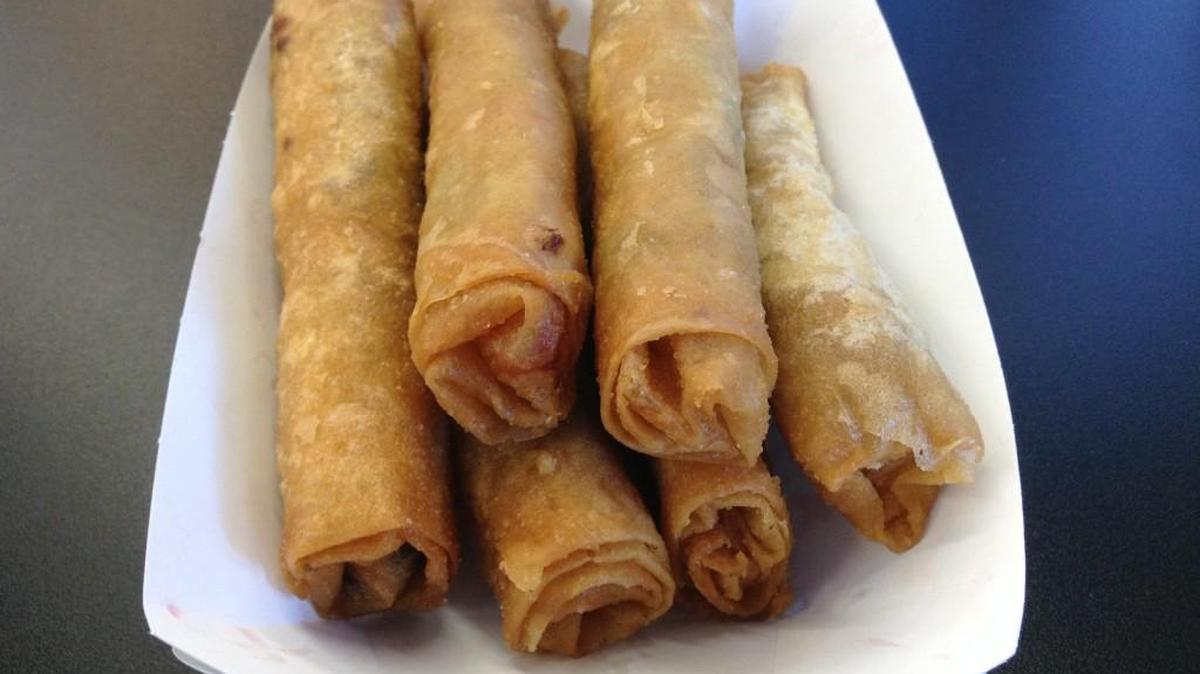 More than 2,000 people are expected to attend the 2017 Food Truck Lobby Day event April 13 on the State Capitol Campus in Olympia. Pictured: Lumpia World’s savory deep-fried spring rolls.
