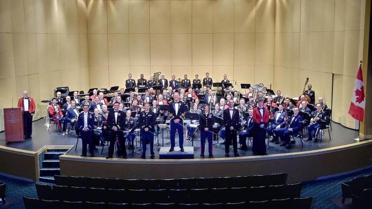 The 133rd Washington Army National Guard Band will host the International Military Band Concert at 7 p.m. Saturday at the Washington Center for the Performing Arts.