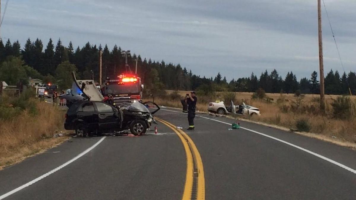 The two-vehicle crash occurred at 5:50 a.m. on the 12800 block of Bald Hill Road Southeast.