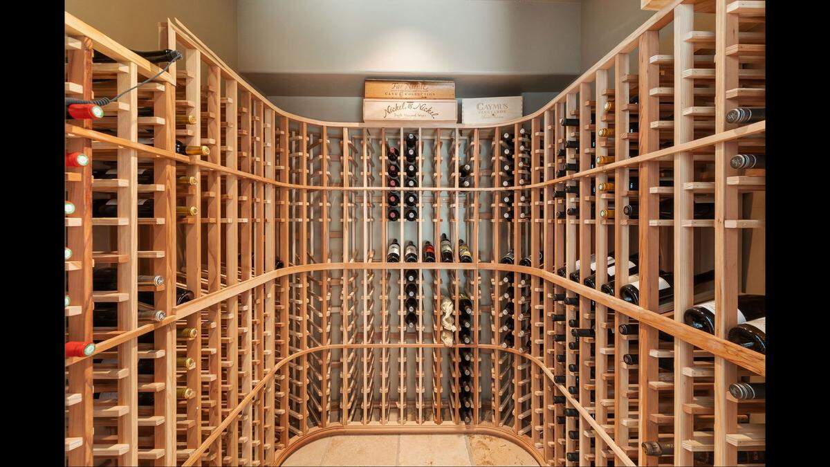 A luxury home on the market in Thurston County includes a wine cellar.
