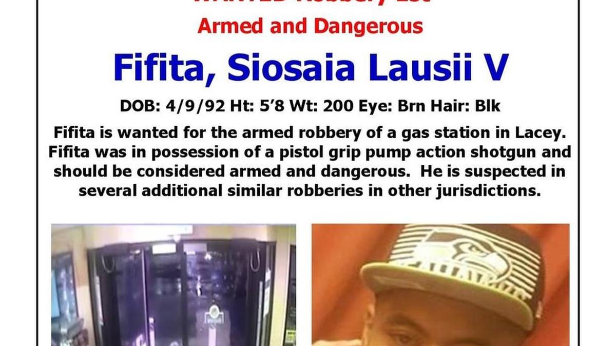 Lacey police have released information about an armed robbery suspect.