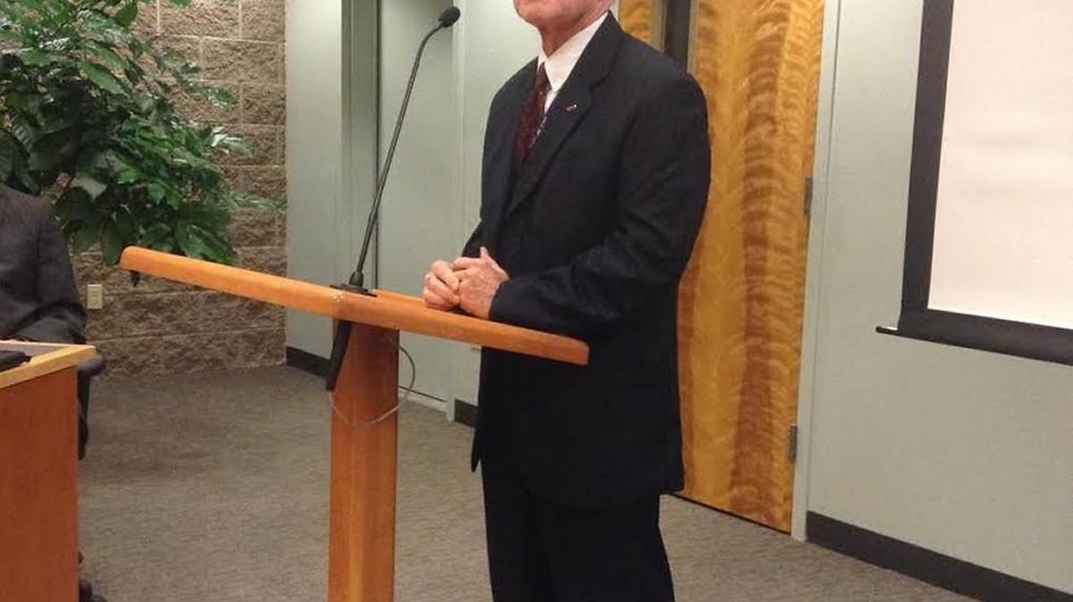 
Ric Torgerson, executive director of Joint Animal Services, was introduced at the Lacey City Council meeting Thursday night.

