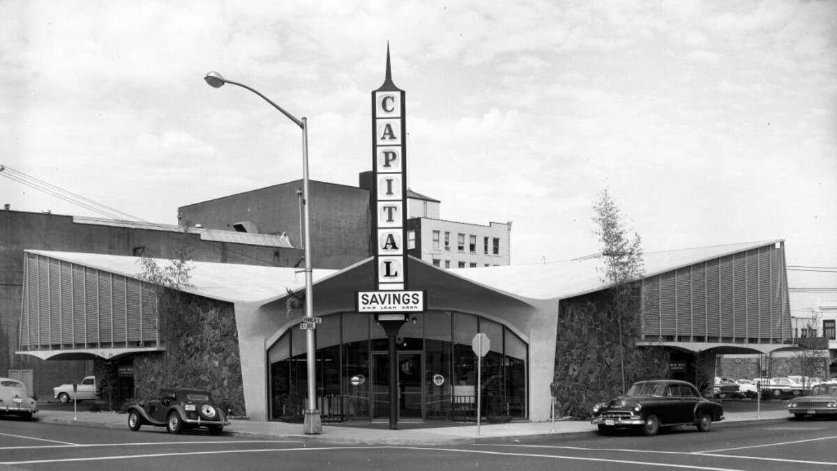The Capital Savings & Loan building in downtown Olympia in 1963.