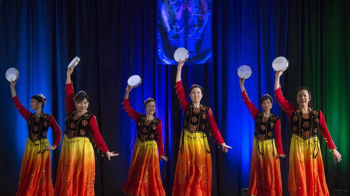 Members of the Olympia Area Chinese Association perform a traditional dance during the Lacey Parks and Recreation’s annual Cultural Celebration at Saint Martin’s University in Lacey in 2018.