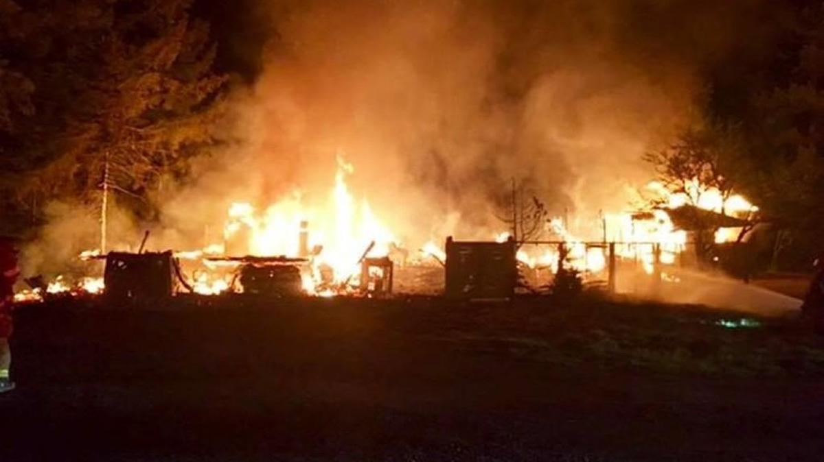 A house in the 12400 block of Tilley Road South was destroyed by fire Sunday night, according to the West Thurston Fire Authority.
