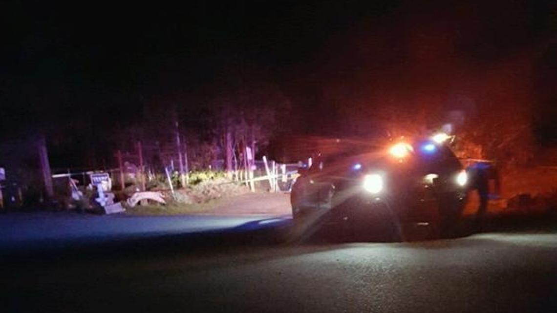 This photo from the scene of a fatal stabbing at Hoodsport was posted on Twitter by the Mason County Sheriff’s Office on Sunday night.