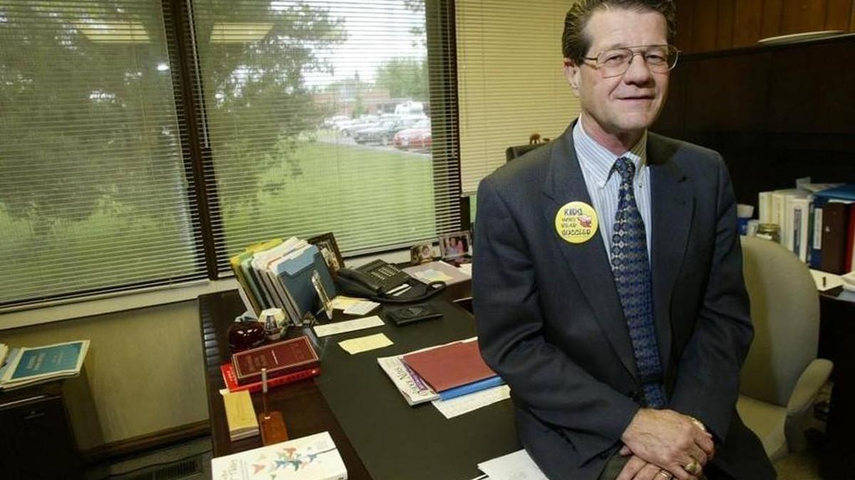 Former Kennewick superintendent Paul Rosier — who also formerly served as executive director of the Olympia-based Washington Association of School Administrators — stands in his office in 2005, the year before he left the position. He is in jail after arranging to pay a 13-year-old girl for sex.