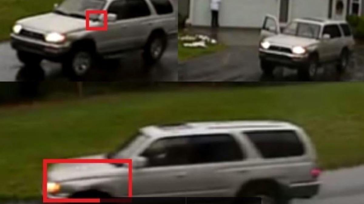 This is a photo collage of a vehicle that could be linked to a rash of burglaries in Thurston County.