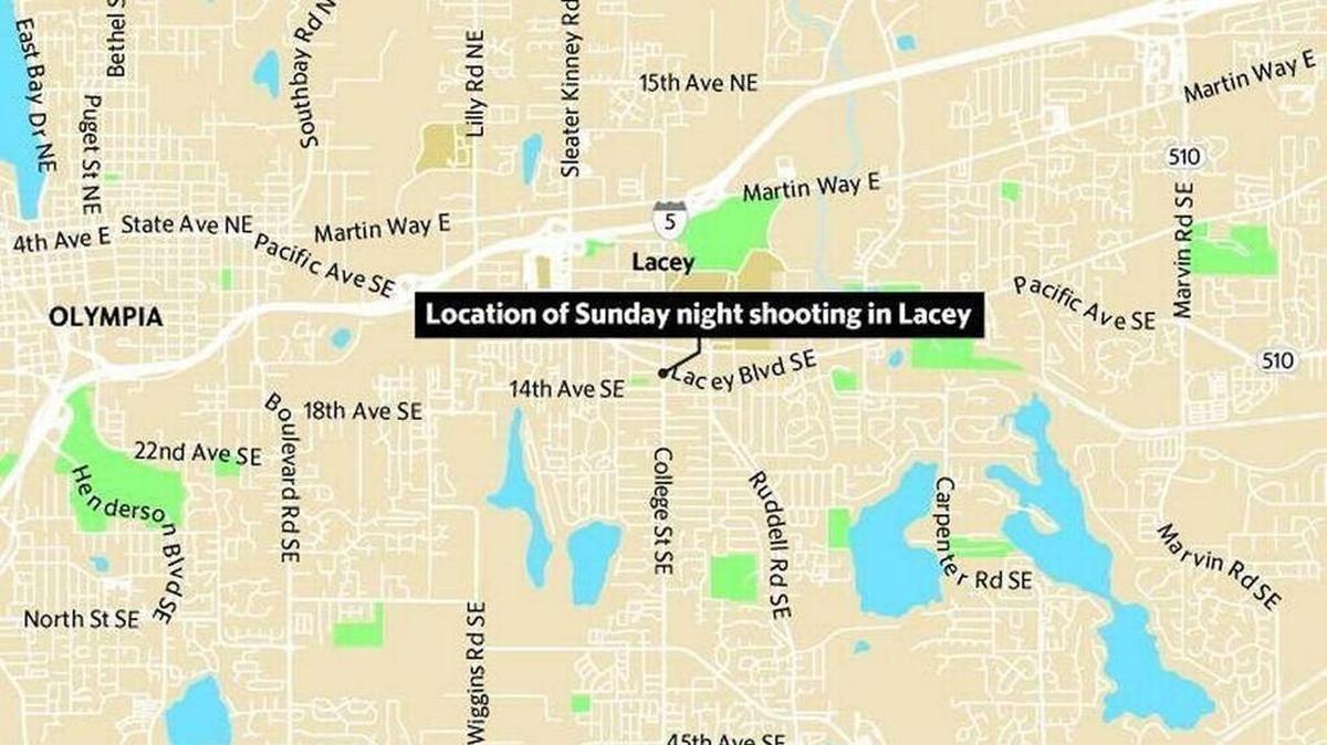 A man was shot at about 7 p.m. Sunday night in Lacey, according to the Lacey Police Department.