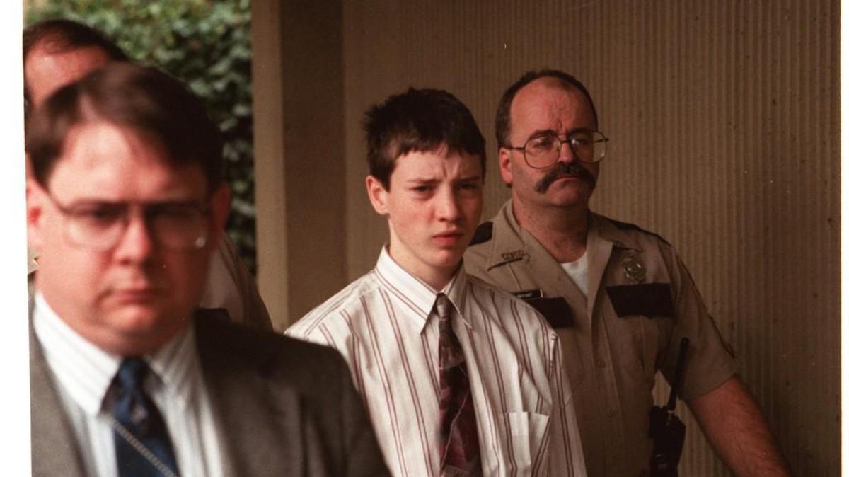 A 1998 photo shows Brian Bassett at a court appearance.