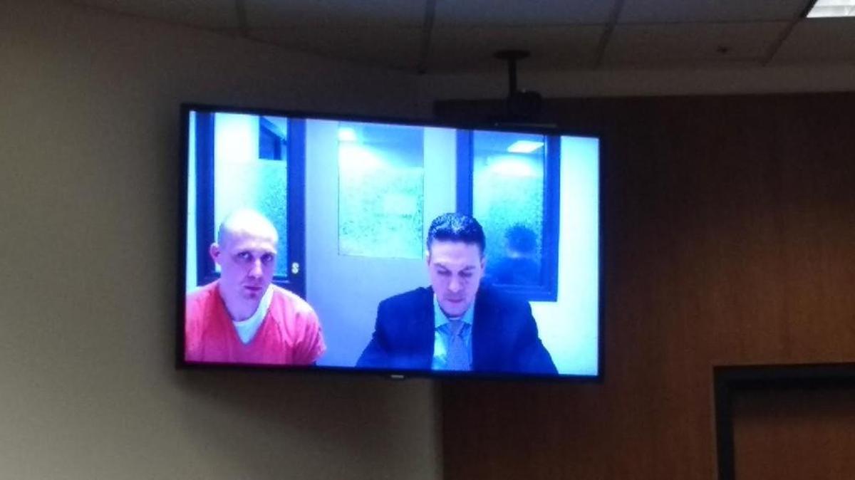 Franklin G. Cole (left) appeared in Thurston County Superior Court on March 3, 2017 with Public Defender Christian Cabrera. Cole will likely face robbery and gun charges.