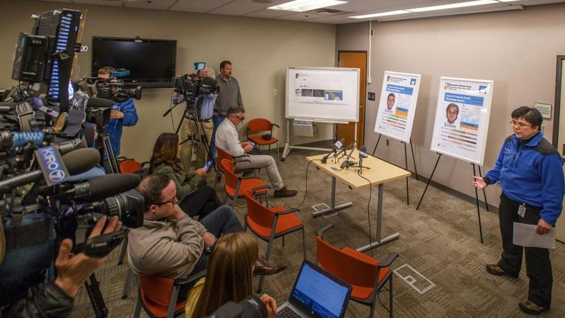 Tacoma Police spokeswoman Loretta Cool describes a public outreach by the department’s Child Abduction Response Team in a press conference April 6, 2016. The team is applying new technology and social media to the 1986 cold cases of the abductions and murders of Michella Welch and Jennifer Bastian.