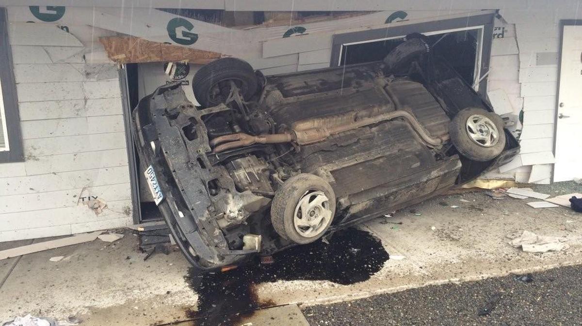 A driver crashed his car into Rochester church.