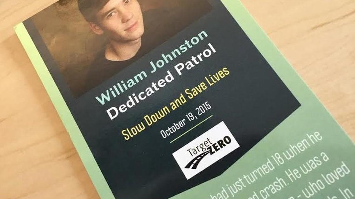 The program will officially kick off on Oct. 19, the anniversary of William Johnston’s death, when local law enforcement agencies will conduct a distracted driving emphasis patrol from 1-7 p.m.
