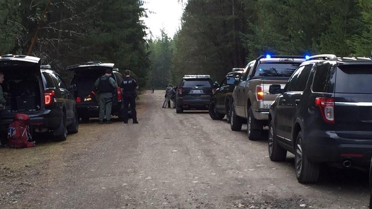 Four people were reported shot at a home near Belfair. Law enforcement is at the scene.