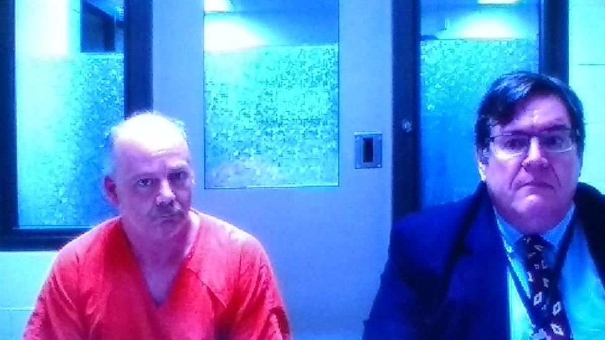 Steven L. Rancour (left), 51, appeared in Thurston County Superior Court with Public Defender John Hansen. Rancour will likely be charged with second-degree rape.