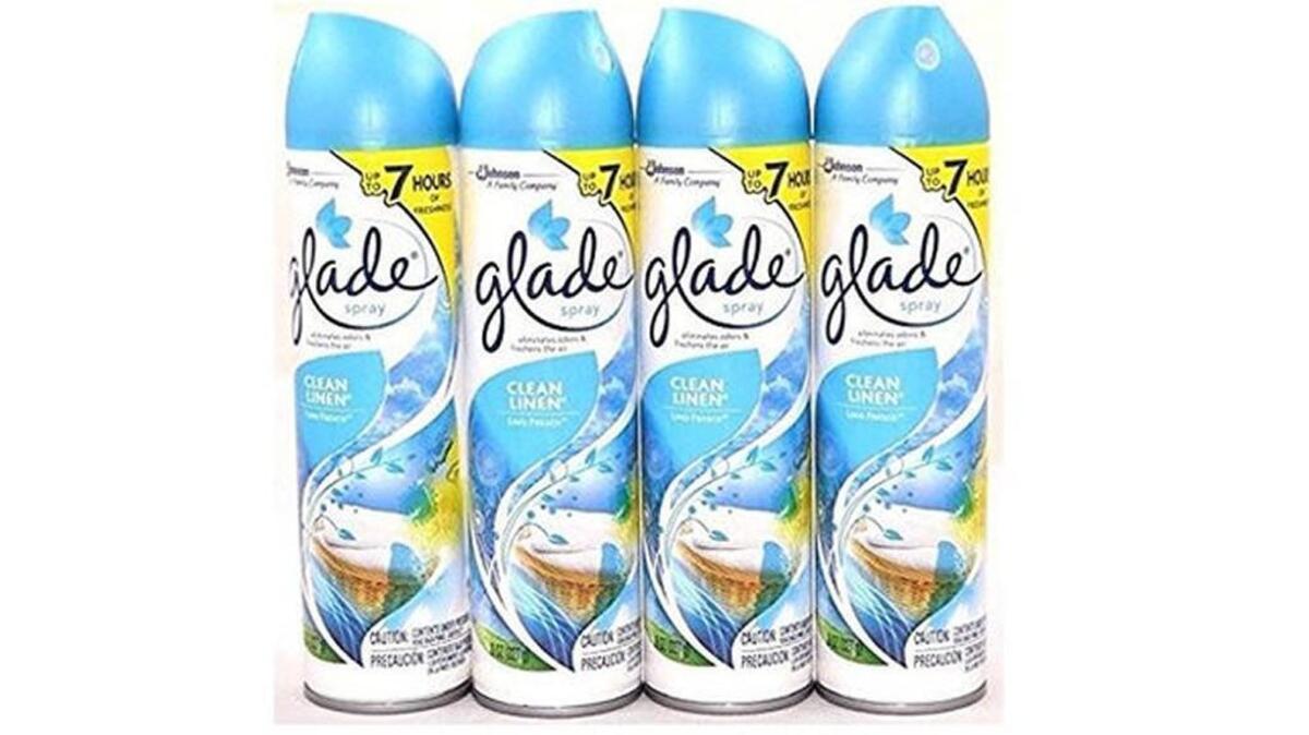 A man is being investigated for allegedly huffing Glade air freshener and hitting a Port of Seattle Police vehicle.