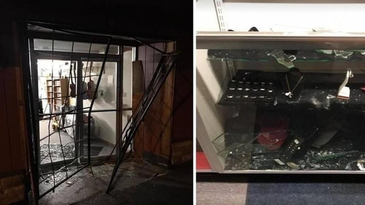 Tumwater police said early Monday morning a witness across the street from Tumwater Pawn Brokers, located in the 6000 block of Capitol Boulevard Southwest, called 911 after hearing a break-in and seeing a car flee the area.