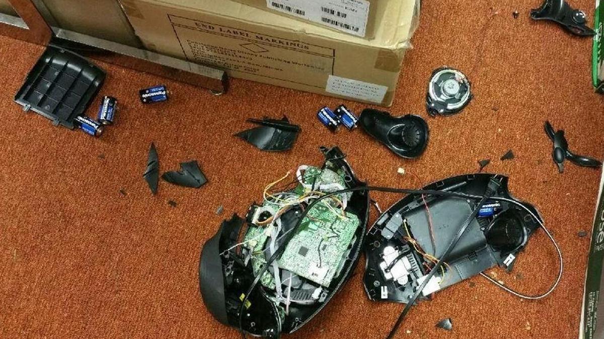 The boom box used to play music at storytime was smashed when someone broke into the South Sound Reading Foundation Book Barn last weekend.