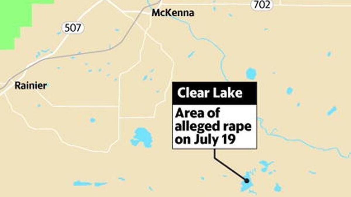 Deputies were dispatched to Yelm on Thursday after a woman reported being raped by an unknown male near the Sunset Beach area in the Clearwood Community early Wednesday morning.