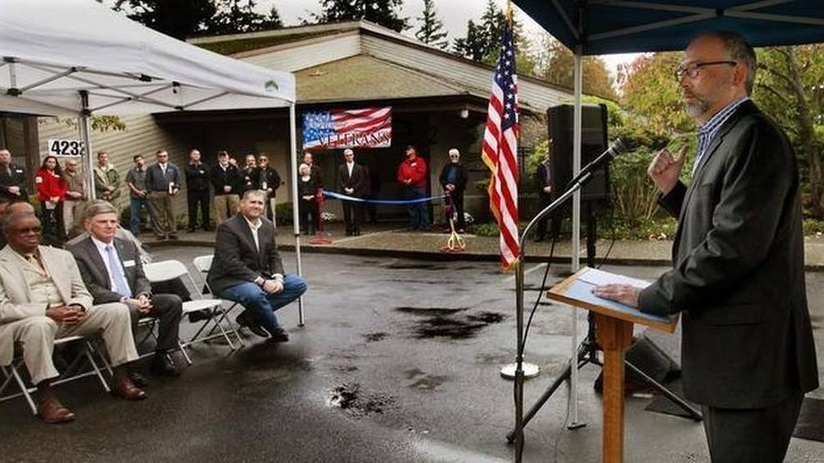 The Lacey Veterans Services Center opened in October 2014 and was welcomed to the community by Timothy Stokes, president of South Puget Sound Community College. Lacey City Council decided Thursday to take advantage of some vacant space next door and expand the center.