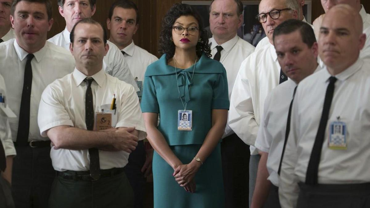 Taraji P. Henson as Katherine Johnson, center, in a scene from "Hidden Figures." The film will be screened Thursday evening at the Olympia Unitarian Universalist Congregation sanctuary as part of a Race in Film series.