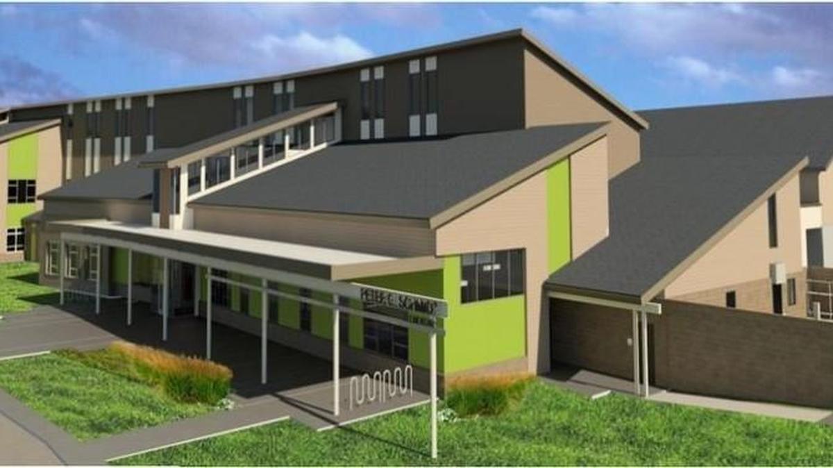 An architectural rendering of the new Peter G. Schmidt Elementary School that will be built in Tumwater.