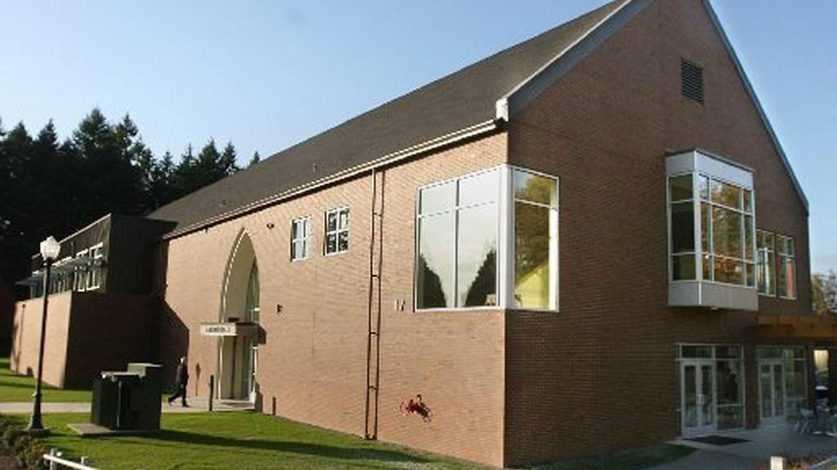 Olympian file photo of Harned Hall at Saint Martin’s University in Lacey, where a free public lecture on policing with justice will be held on Nov. 18.