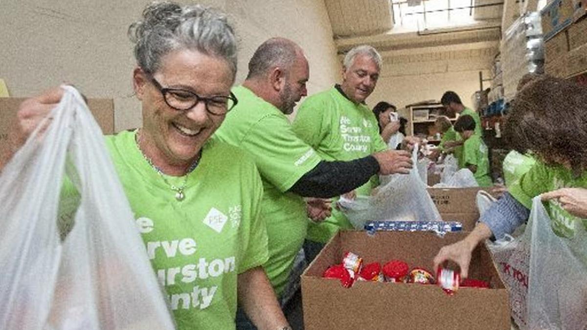 
Volunteers work at the Thurston County Food Bank in downtown Olympia in September 2012. 
