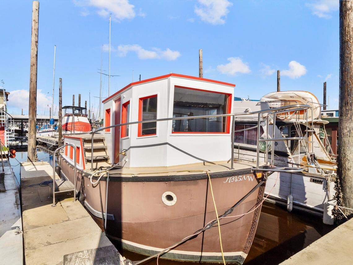 The converted 1940 Naval trawler is “a piece of history,” the listing said.