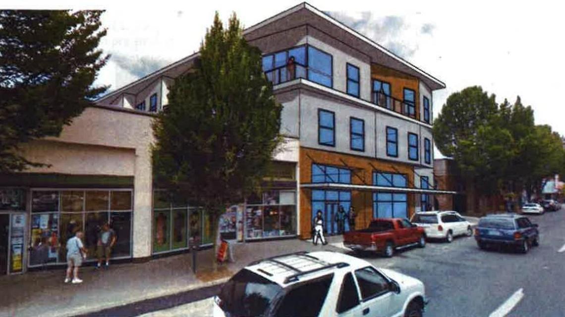 This rendering was proposed by Big Rock Capital Partners and drafted by MSGS Architects for the burned-out Griswold building in the 300 block of Fourth Avenue East in downtown Olympia.