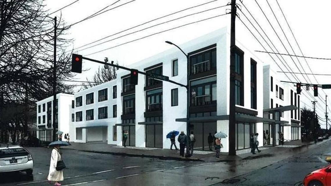 This concept design shows the future Dockside Flats, which is slated for the former Les Schwab Tire Center at 210 State Ave. in downtown Olympia.
