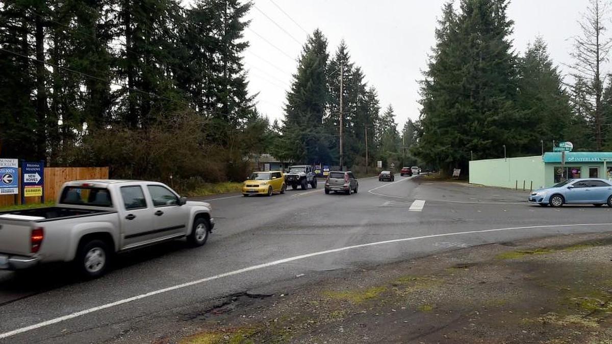 Traffic is steady Jan 9 at intersection of Mullen Road and Carpenter Road as Thurston County plans an open house at Timberline High School on Jan. 13 to provide information on traffic improvements planned in the area, including a roundabout at that intersection.