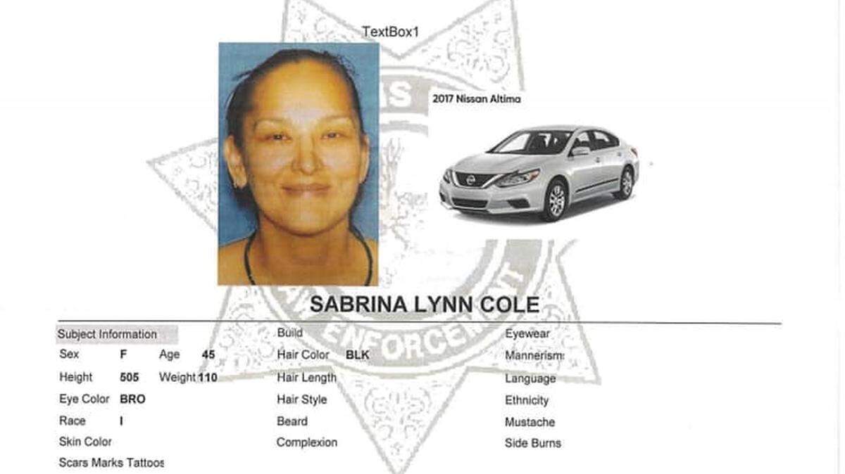 Chehalis Tribal Police are looking for Sabrina Lynn Cole, who was declared missing and endangered.
