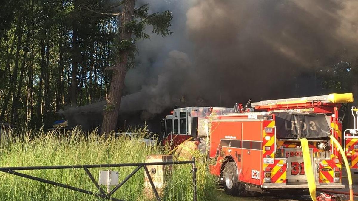 A house in the 1500 block of Draham Street Northeast was destroyed by fire Saturday.