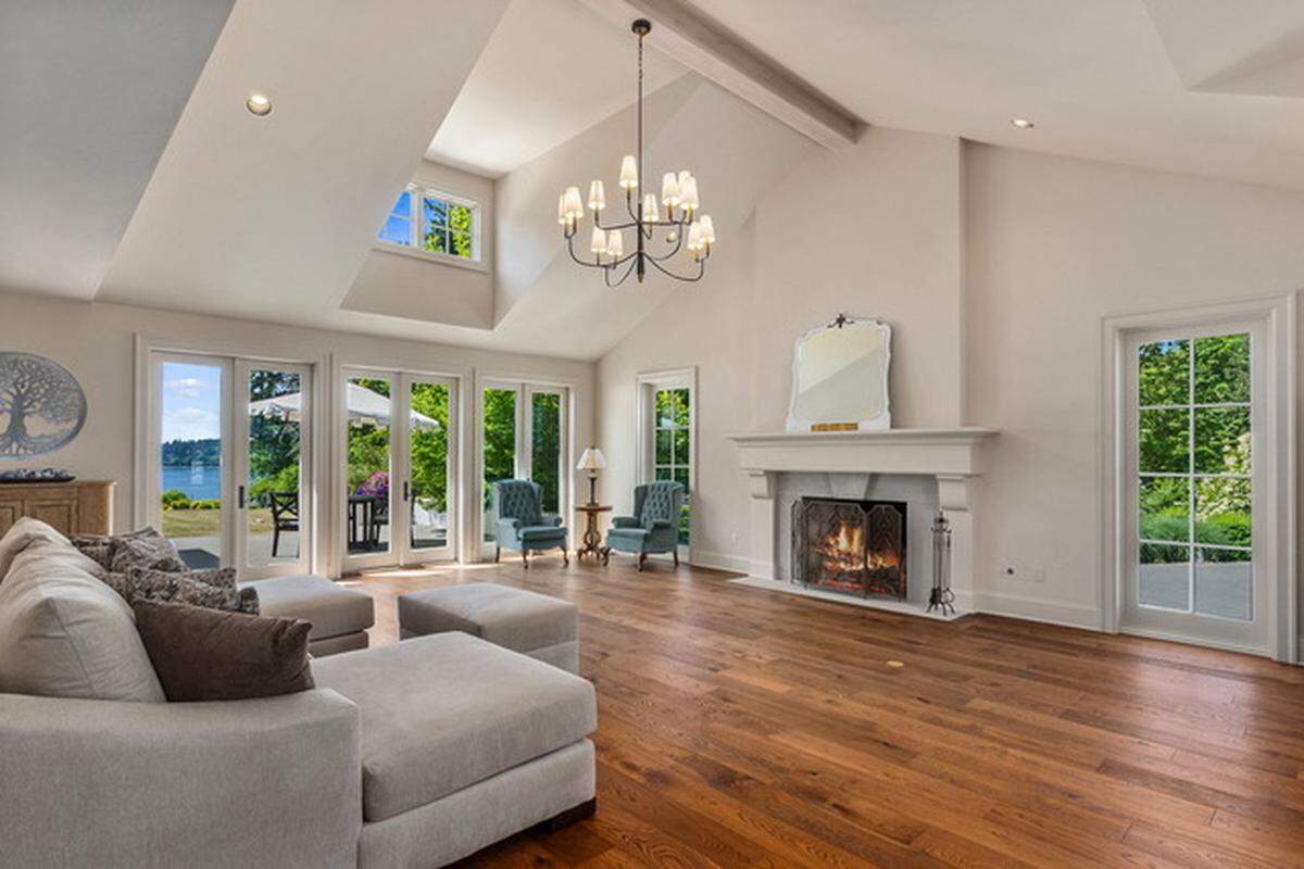 The Olympia home has oak floors and other touches.