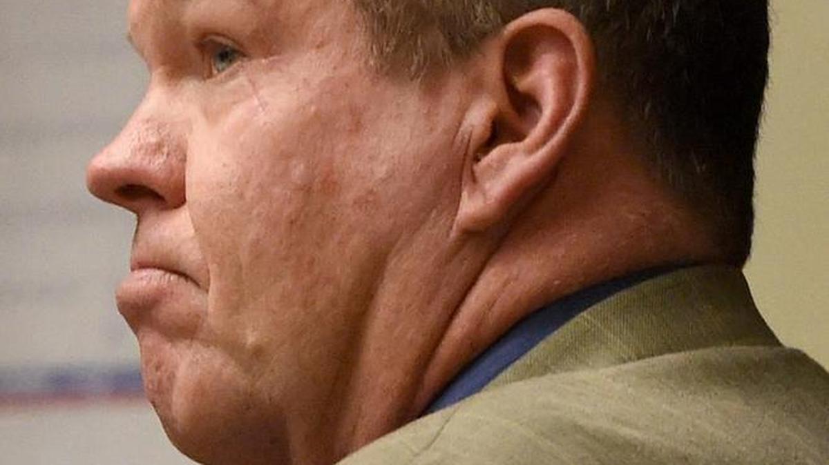 Gregory A. Schirato listens Monday as deputy prosecutor Megan Winder addresses the jury in his trial for sexual assault and burglary.