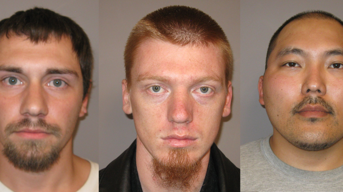 From left: Cody L. Sanders, Donavin S. Arehart and Michael J. Anderson.